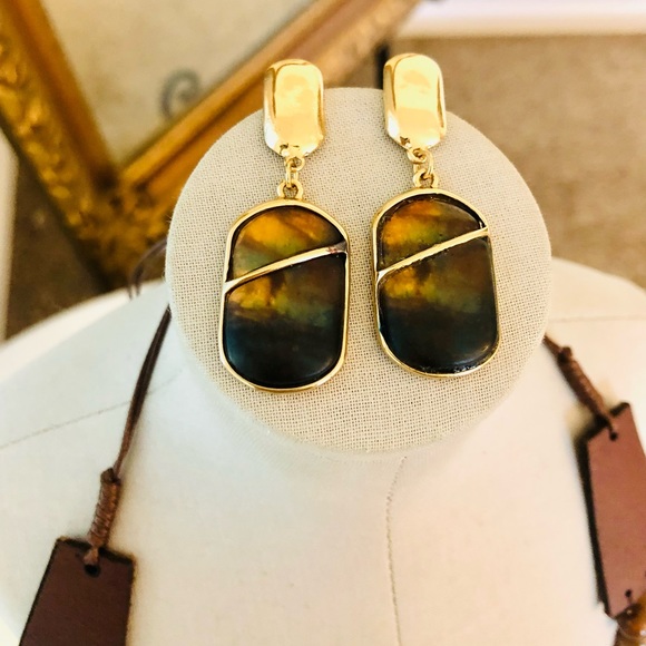 Vintage Unique Bead Necklace & Iridescent Earrings - Picture 12 of 16